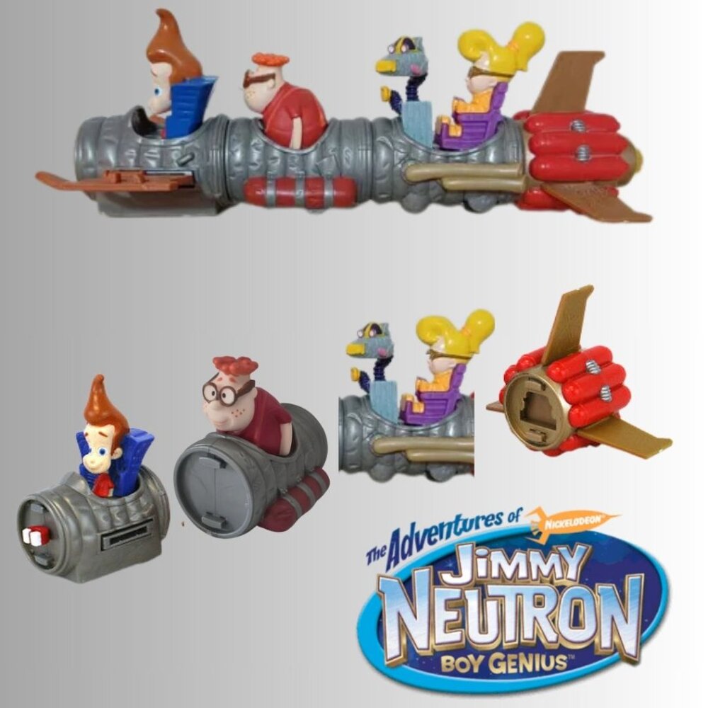 Jimmy Neutrons Rocket Ride Burger King Toy Set